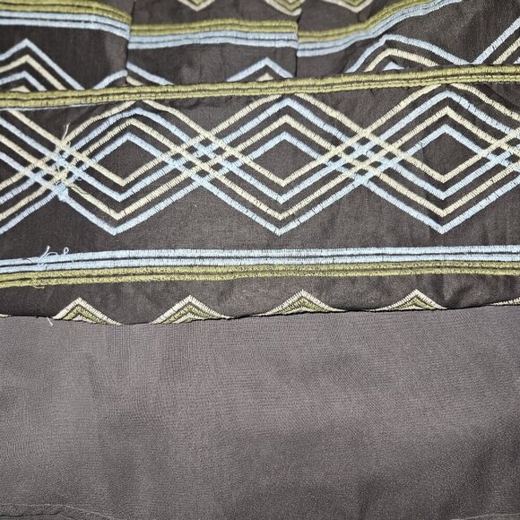 Josephine Chaus Green Argyle Pleated A-Line Skirt Size 4P Retro Mod Preppy Midi - Picture 12 of 13